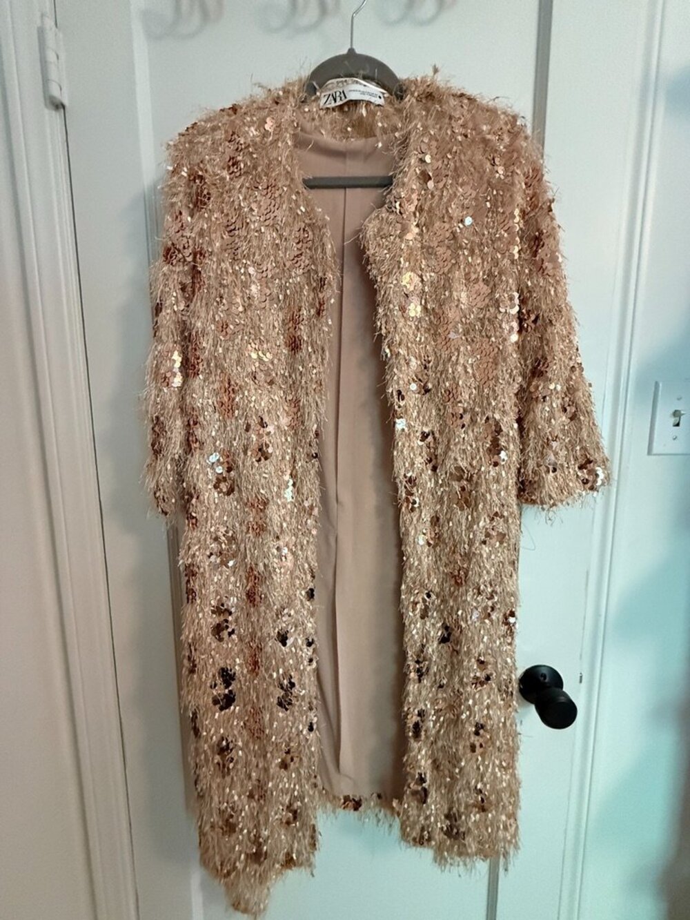 Zara Sequin Sweater Coat- Size XSM/ SM